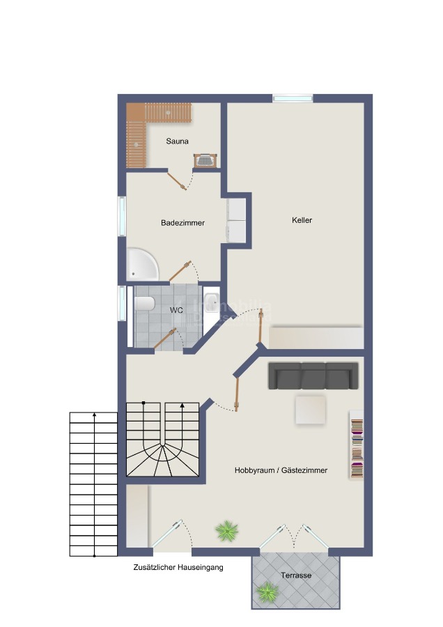 Grundriss KG Doppelhaush�lfte Herdecke