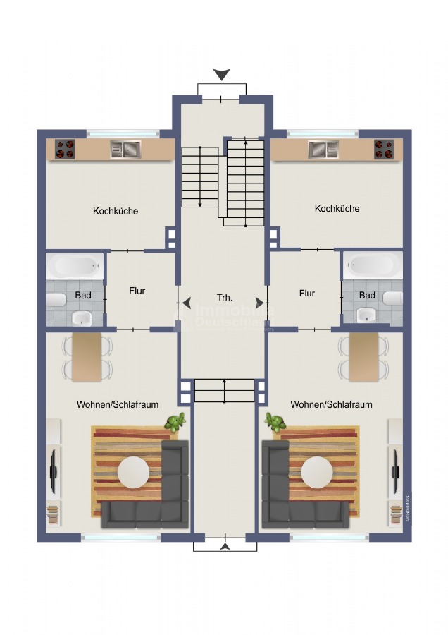 Erdgeschoss Wohnung 1 und 2 Wohn- / Gesch�ftshaus Dortmund