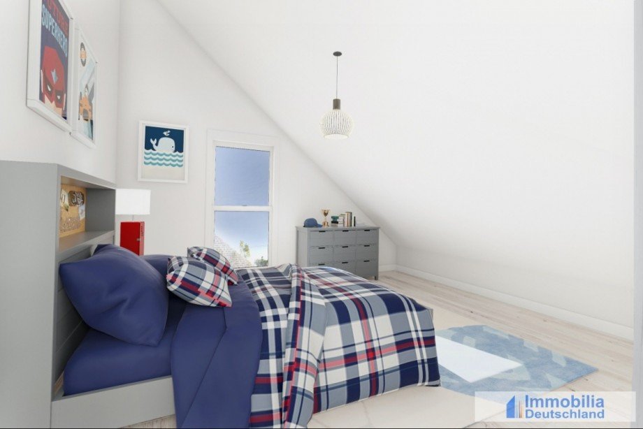 2. Schlafzimmer im Dachgeschoss Maisonettewohnung Dortmund