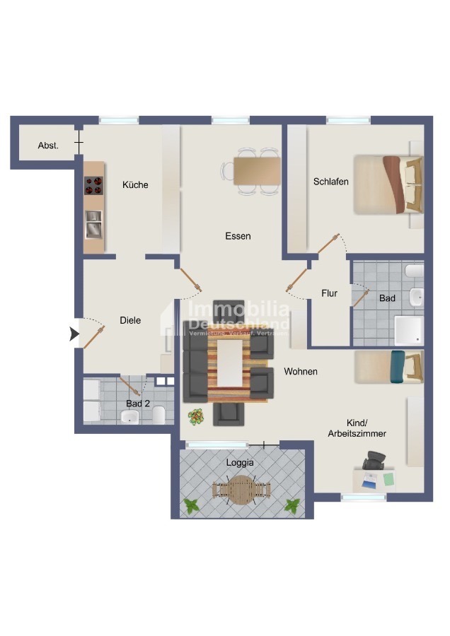 Grundriss Etagenwohnung L�nen