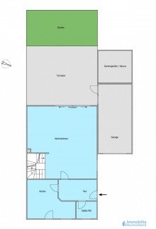Erdgeschoss - Grundriss Traumhafte Doppelhaush�lfte mit Garten und Garage in Bergkamen