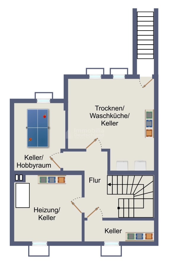 Kellergeschoss Reihenendhaus Dortmund