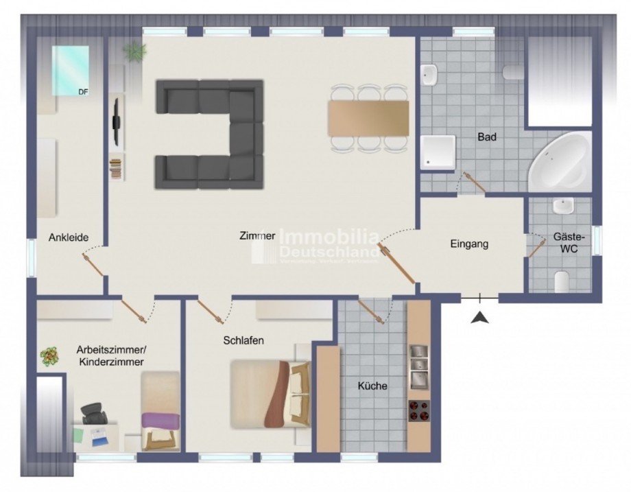 Grundriss Dachgeschosswohnung L�nen