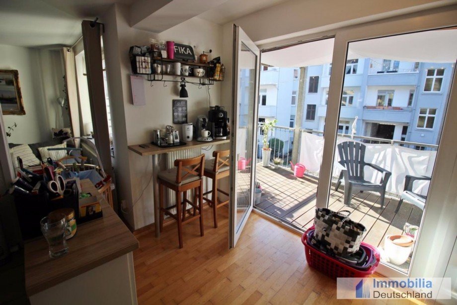 Blick aus der K�che in Richtung Balkon Etagenwohnung Dortmund