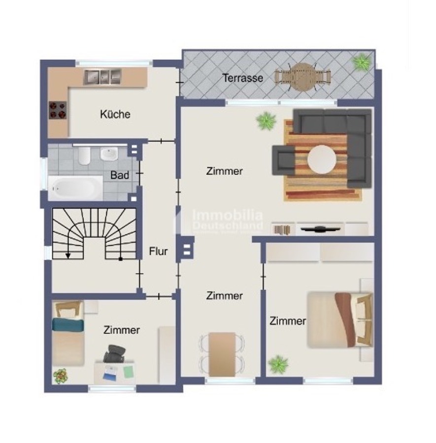 Grundriss 1. OG Etagenwohnung Dortmund