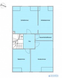 1. Obergeschoss - Grundriss Traumhafte Doppelhaush�lfte mit Garten und Garage in Bergkamen