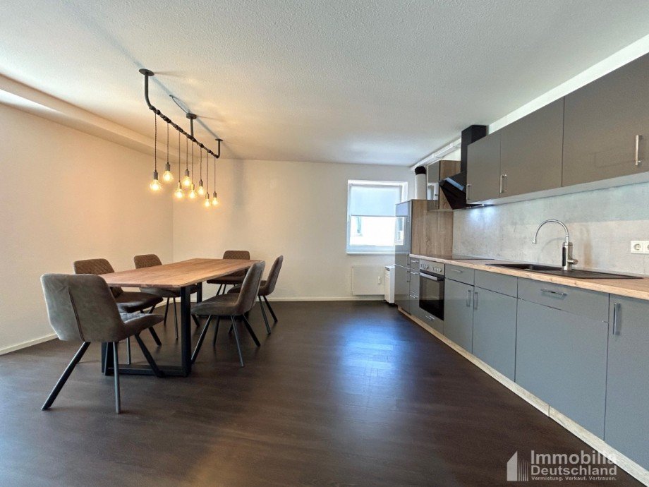 Impressionen Wohnzimmer mit offener K�che Etagenwohnung Dortmund
