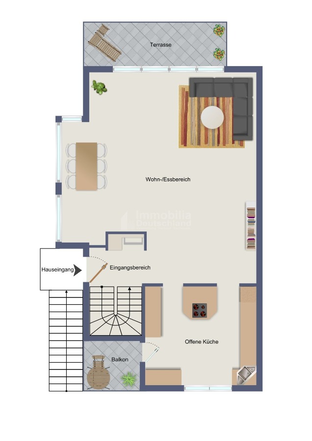 Grundriss EG Doppelhaush�lfte Herdecke