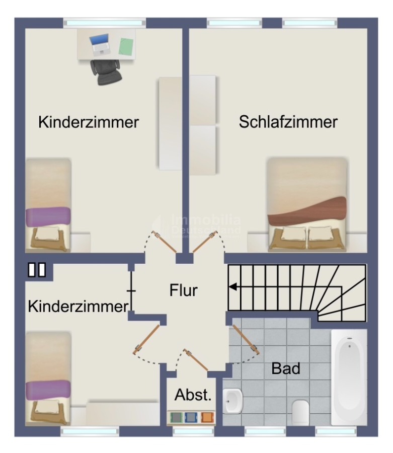 Obergeschoss Reihenendhaus Dortmund