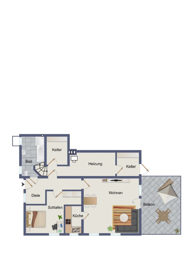 Grundriss Erdgeschoss Mehrfamilienhaus Altena