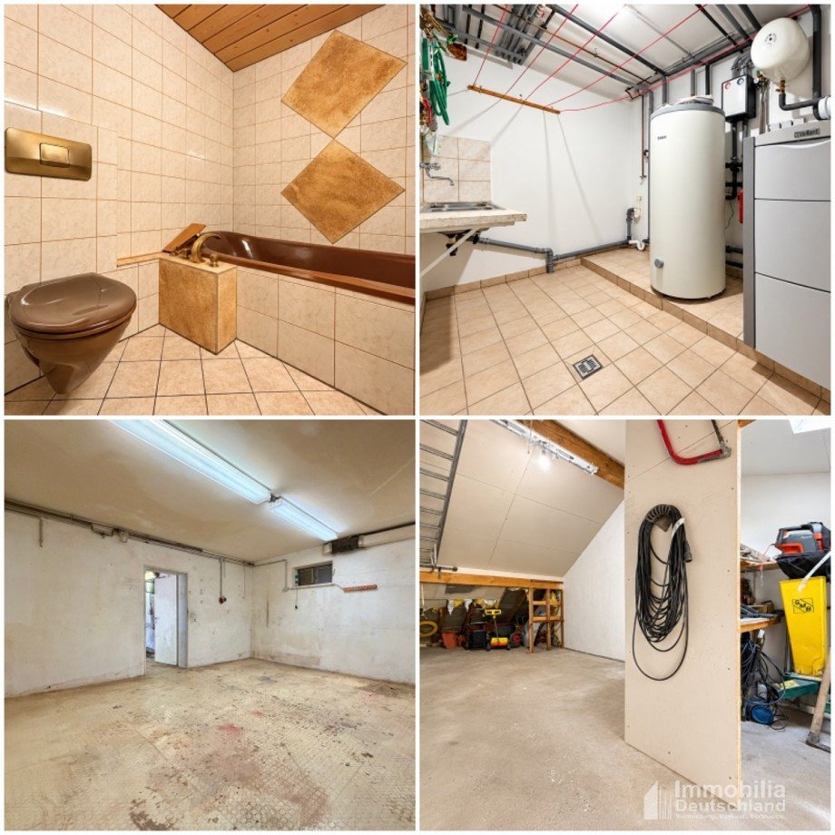 Impressionen aus Kellerbad, Heizungsraum, Werkstatt und Ger�teschuppen Einfamilienhaus Dortmund