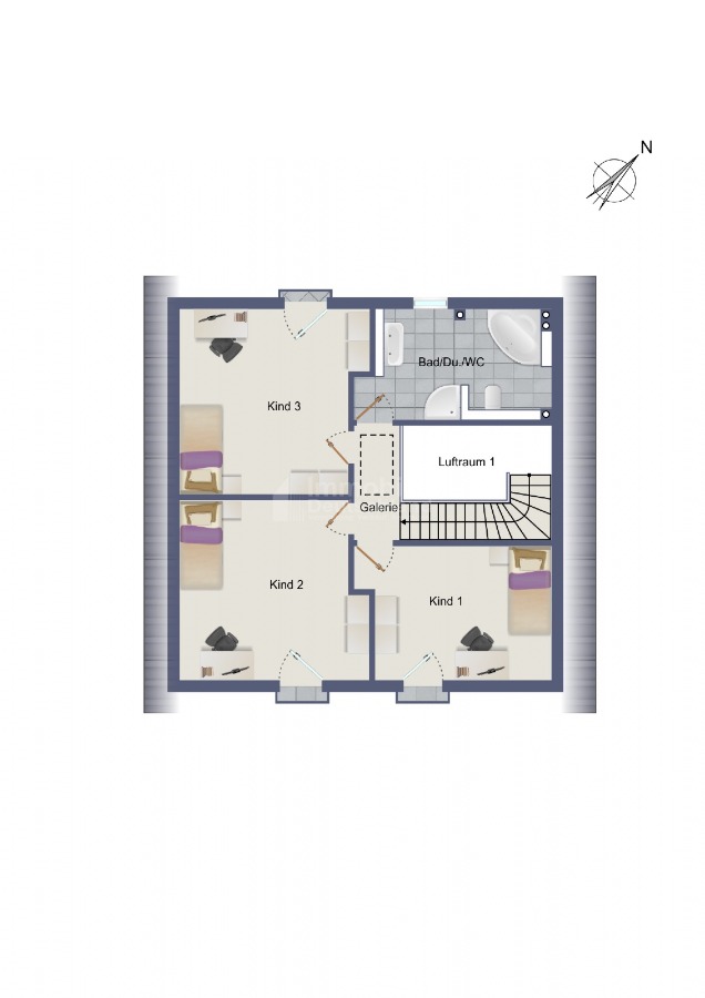 Grundriss OG Einfamilienhaus Unna