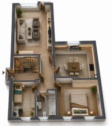 Grundriss EG Modernisiert, gro�z�gig & familienfreundlich - Zweifamilienhaus zum Ankommen