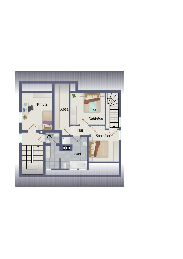 Grundriss Dachgeschoss 2/2 Mehrfamilienhaus Altena