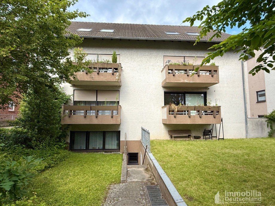 Hinteransicht Erdgeschosswohnung Dortmund