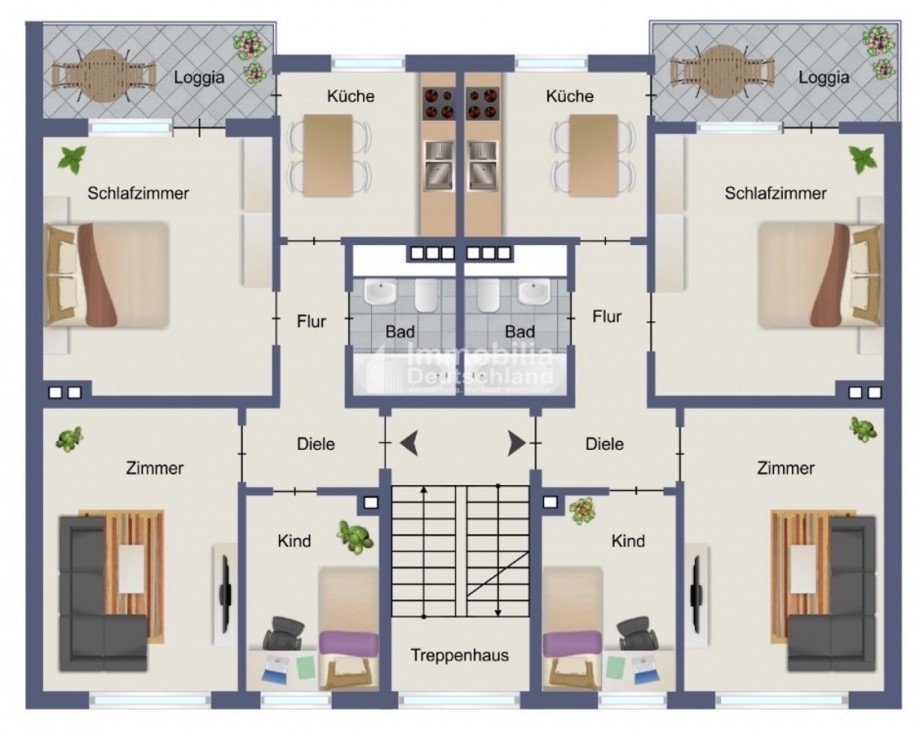 Grundriss 1. OG - 3. OG Mehrfamilienhaus Hagen