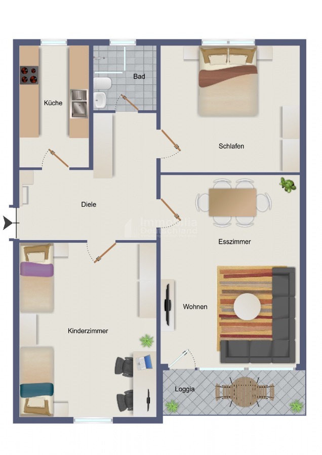 Grundriss Erdgeschosswohnung Dortmund