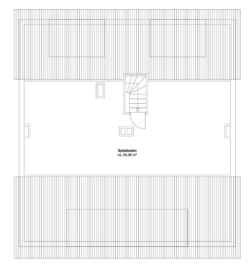 Grundriss Spitzboden (Ausbaureserve) Mehrfamilienhaus Dortmund