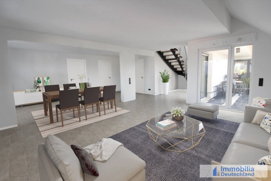 Wohn- und Esszimmer Maisonettewohnung Dortmund