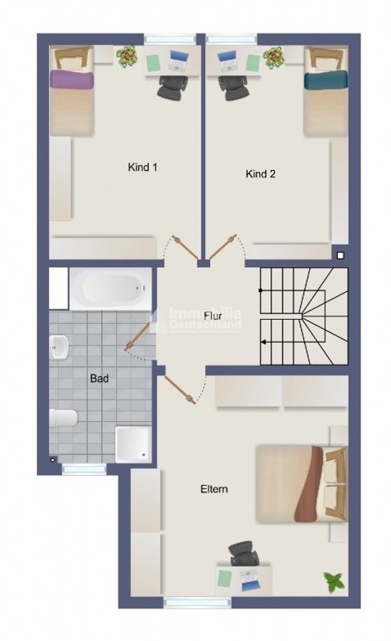 Grundriss OG Reihenmittelhaus Schwerte