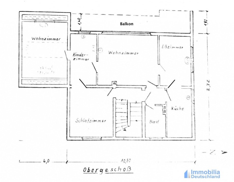 Grundriss OG Einfamilienhaus Dortmund