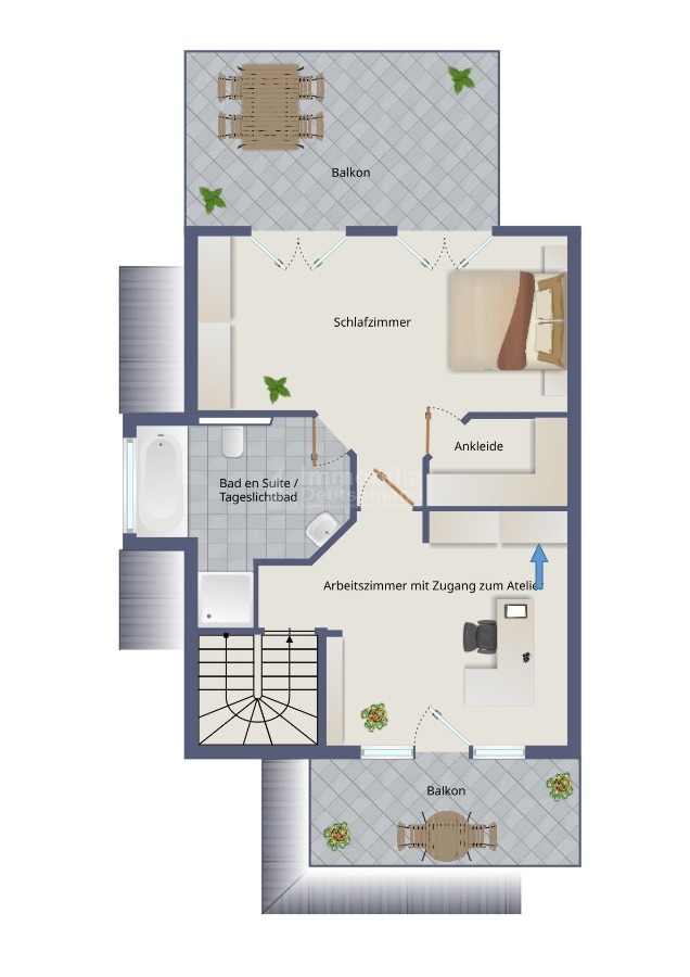 Grundriss 1. OG Doppelhaush�lfte Herdecke