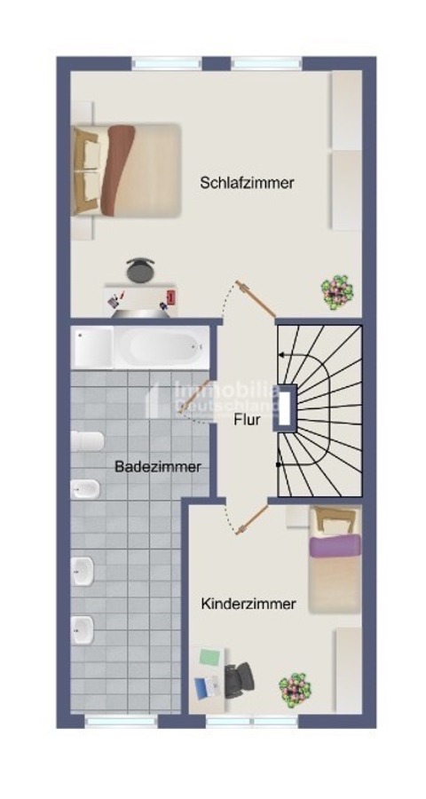 Grundriss OG Reihenmittelhaus Remscheid