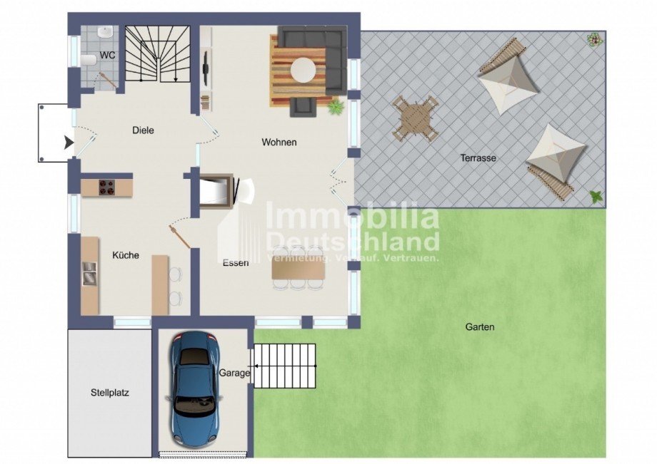 Grundriss EG Einfamilienhaus L�nen